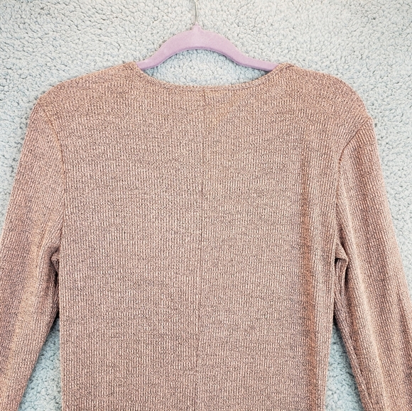 Walter Baker Tenley cut out twist front Knit Sweater Dress Blush & Grey Sz L - Picture 10 of 13